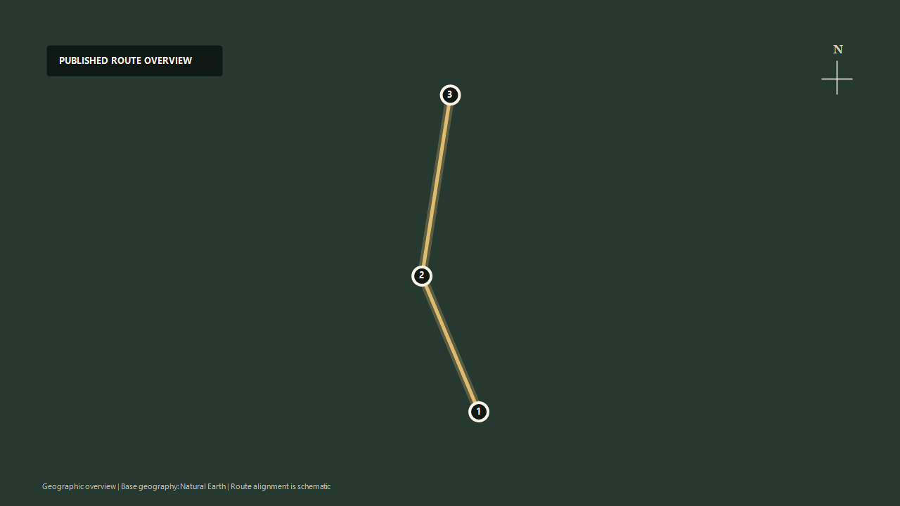 Schematic geographic route overview for Bluebell Railway: Sheffield Park to Horsted Keynes to East Grinstead