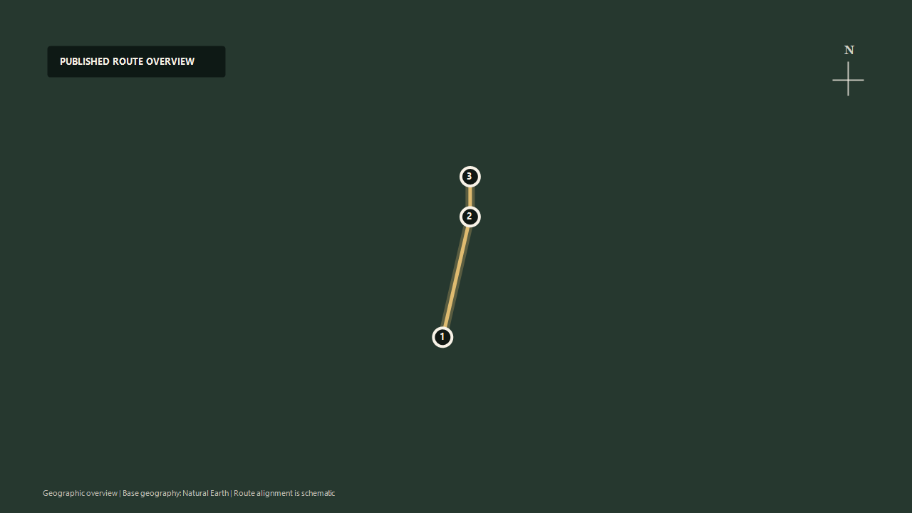 Schematic geographic route overview for Brienz Rothorn Railway: Brienz to Planalp to Rothorn Kulm
