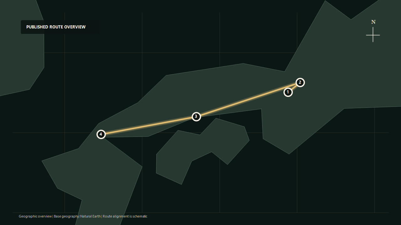 Geographic overview of the published Lake Biwa Loop and Setouchi: Shimonoseki-bound route: Kyoto to Lake Biwa to Setouchi to Shimonoseki
