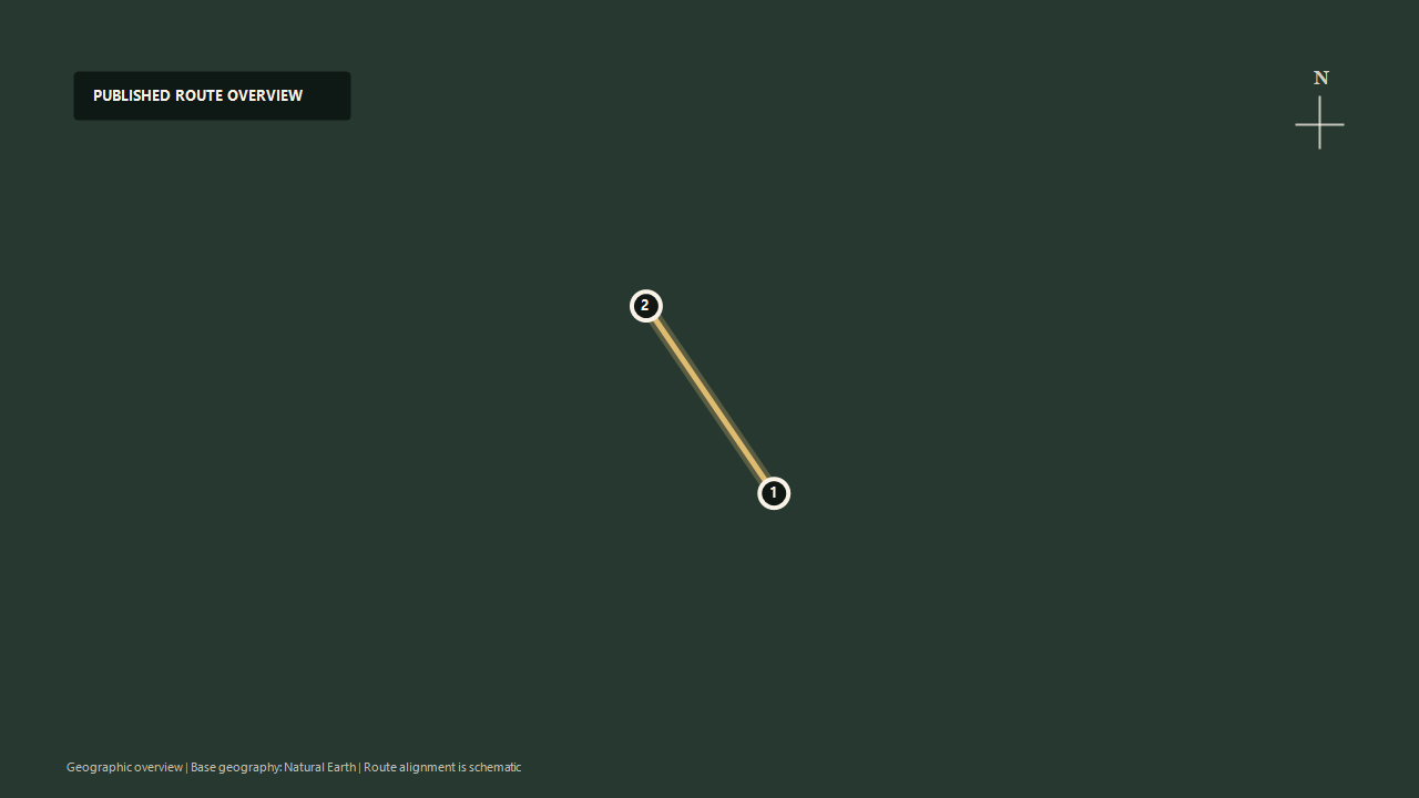 Schematic geographic route overview for Pilatus Cogwheel Railway: Alpnachstad to Pilatus Kulm
