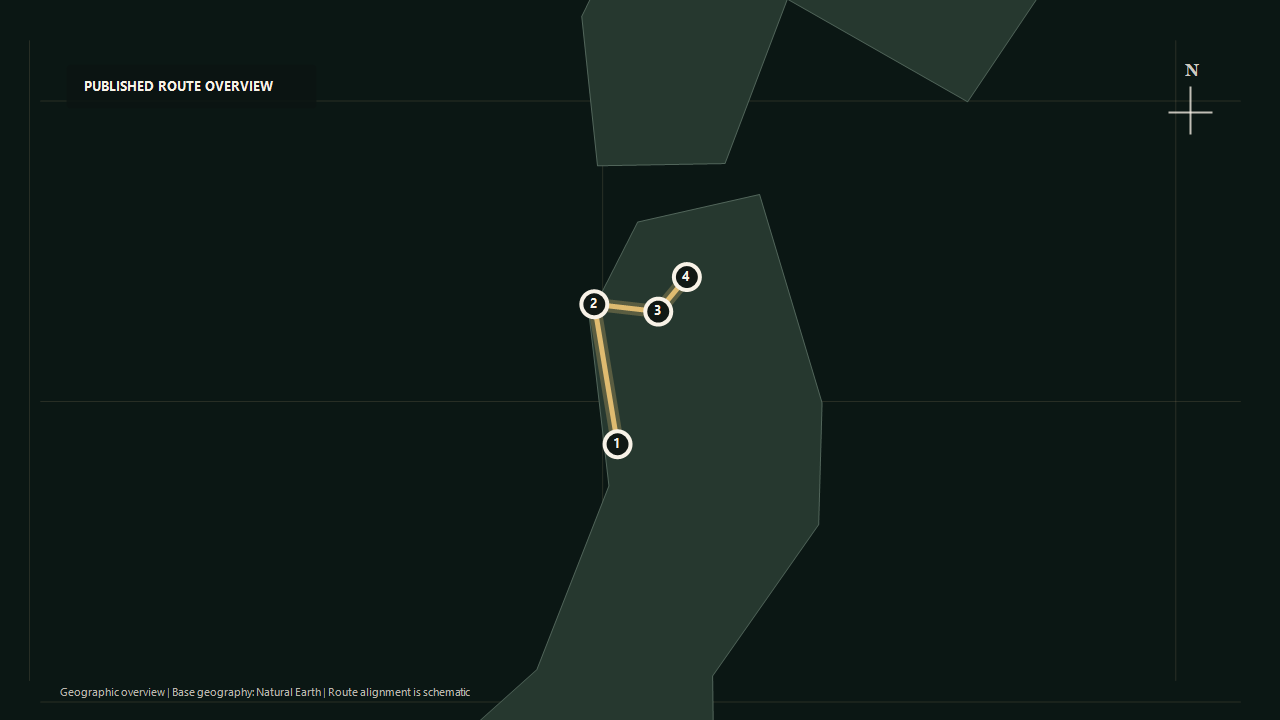 Schematic geographic route overview for Resort Shirakami: Akita to Fukaura to Hirosaki to Aomori